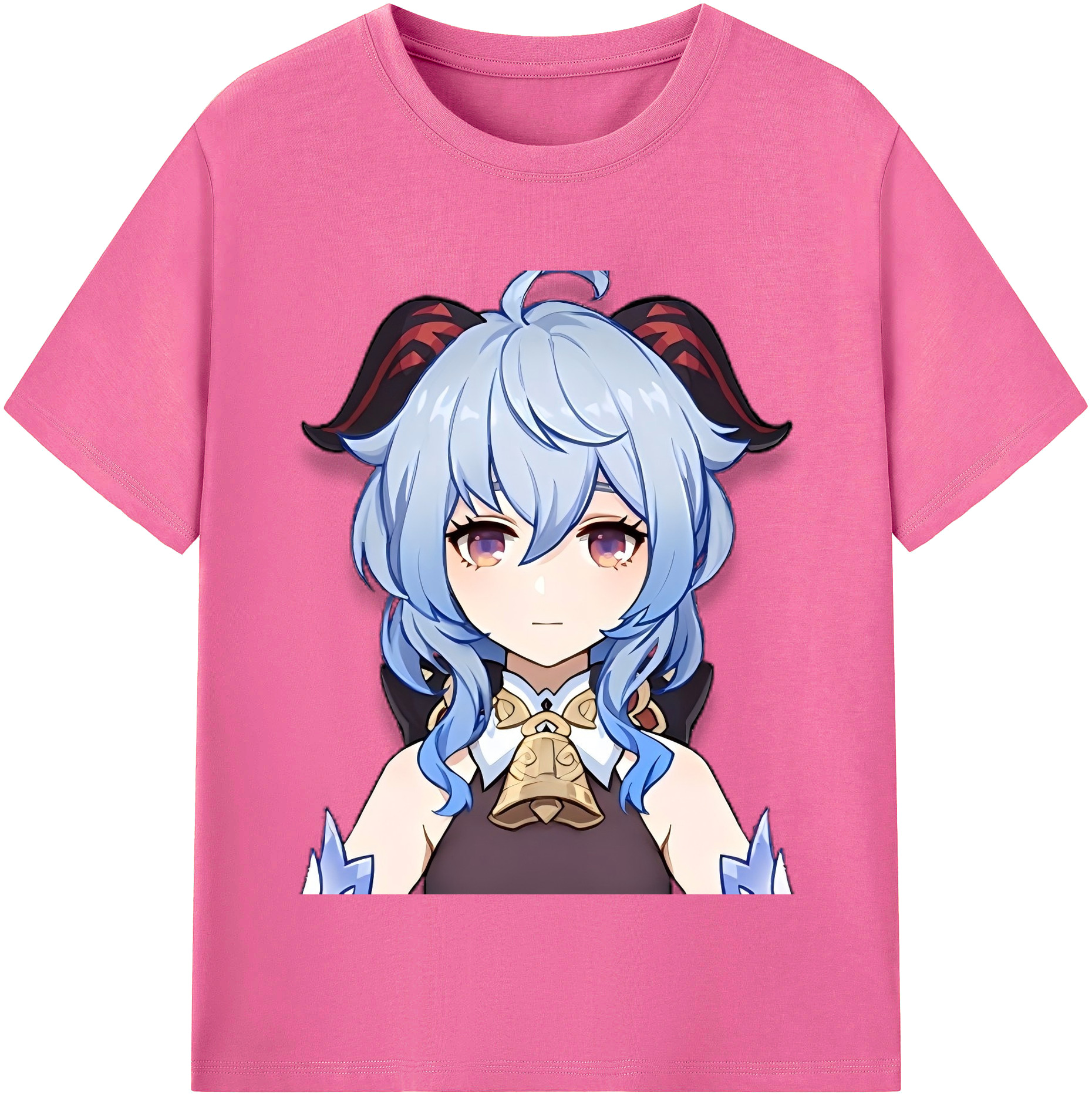 げんし神 甘雨 かんう genshin Ganyu レディースカジュアルプリントTシャツ（綿100％）